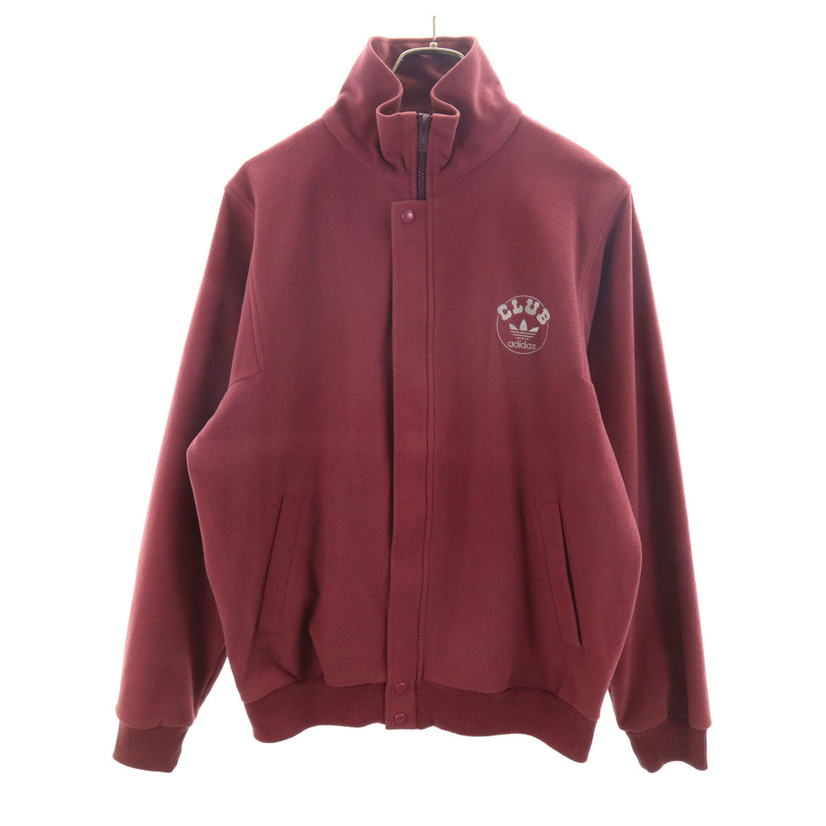 CLUB adidas クラブ アディダス 70s 80s ヴィンテージ マイクロフリース ブルゾン O ボルドー系 デサント ジャケット メンズ