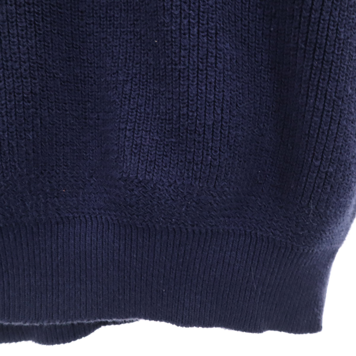 LANDS' END ランズエンド 90s USA製 オールド 長袖 ヘンリーネック ニット XL ネイビー セーター メンズ