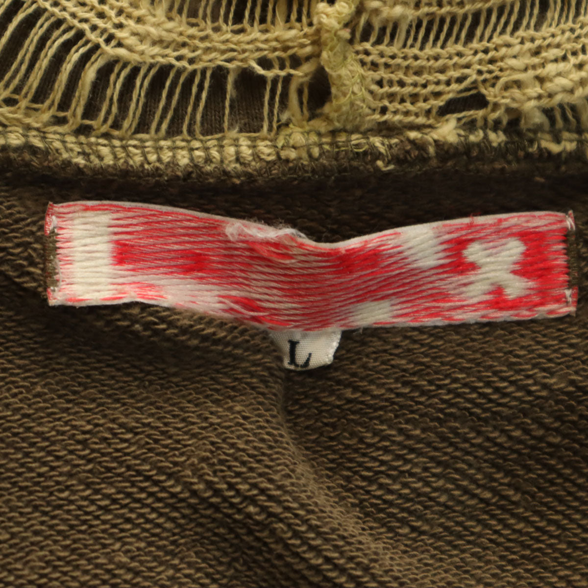 ランプ 長袖 ジップパーカー L カーキ系 メンズ