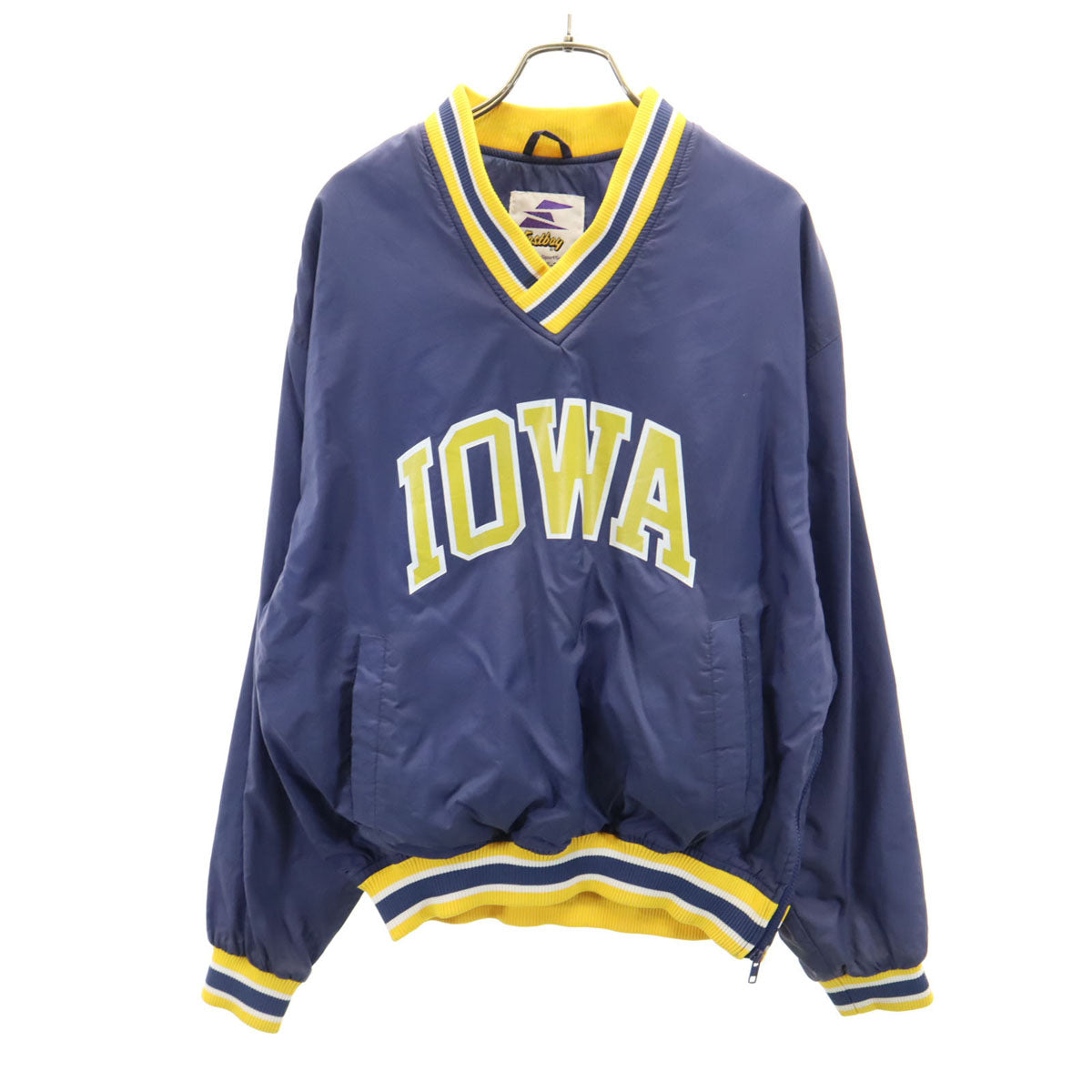 EASTBOY イーストボーイ 長袖 プルオーバー ナイロンジャケット M ブルー系 裏起毛 レディース