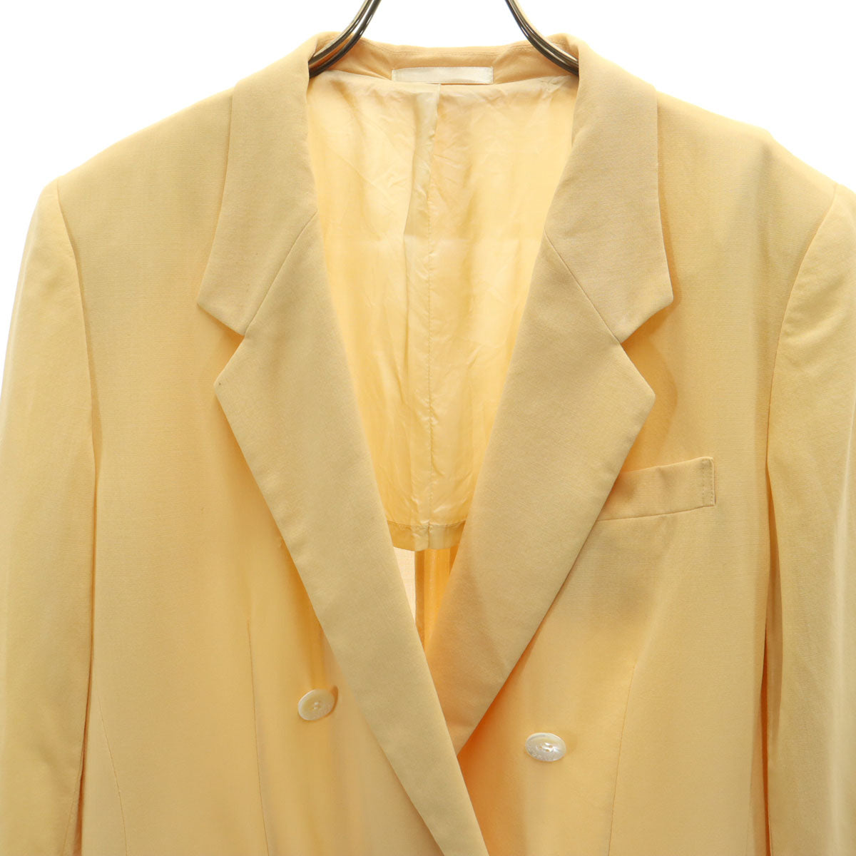 Burberrys バーバリーズ 90s ウール オールド ダブル テーラードジャケット 11 イエロー系 レディース