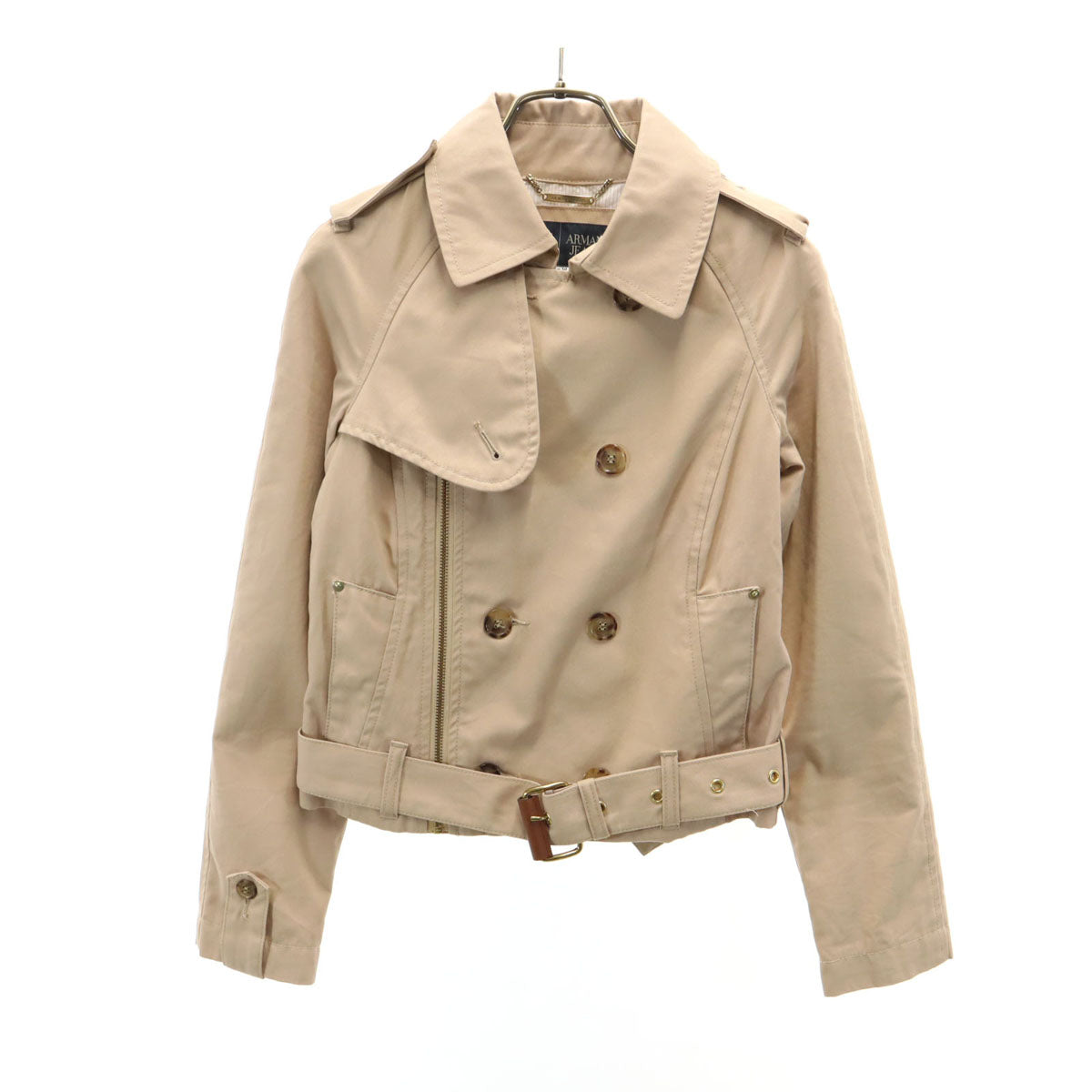 ARMANI JEANS アルマーニジーンズ ショート ジャケット 36 ベージュ系 レディース