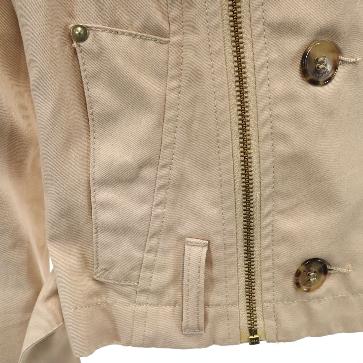 ARMANI JEANS アルマーニジーンズ ショート ジャケット 36 ベージュ系 レディース