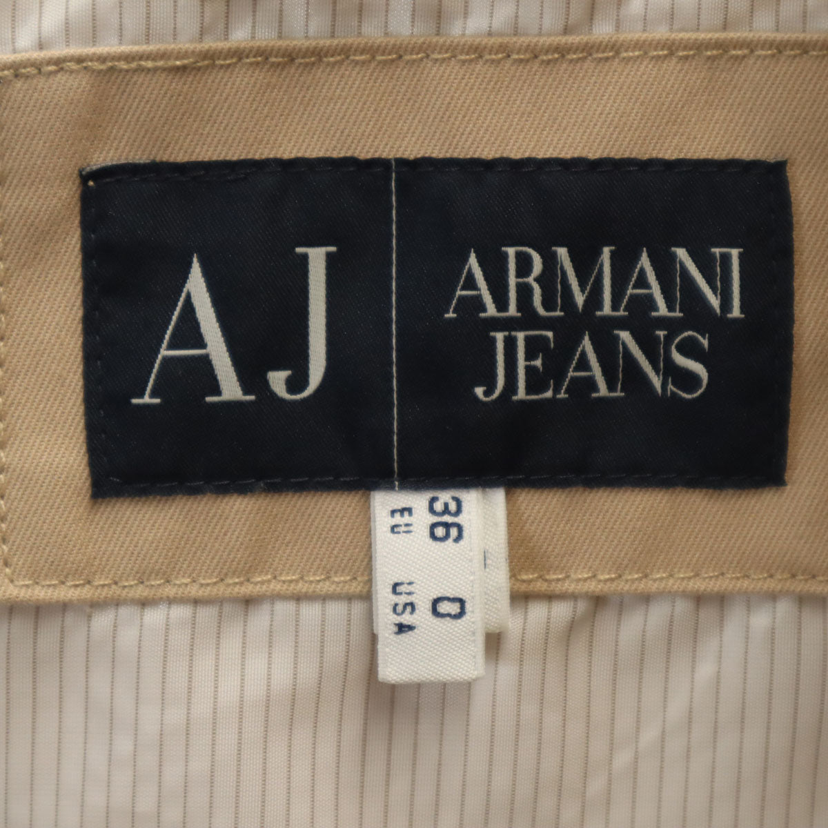 ARMANI JEANS アルマーニジーンズ ショート ジャケット 36 ベージュ系 レディース