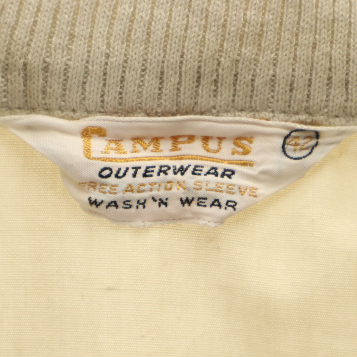 CAMPUS キャンパス 70s ヴィンテージ ジャケット 42 アイボリー系 メンズ