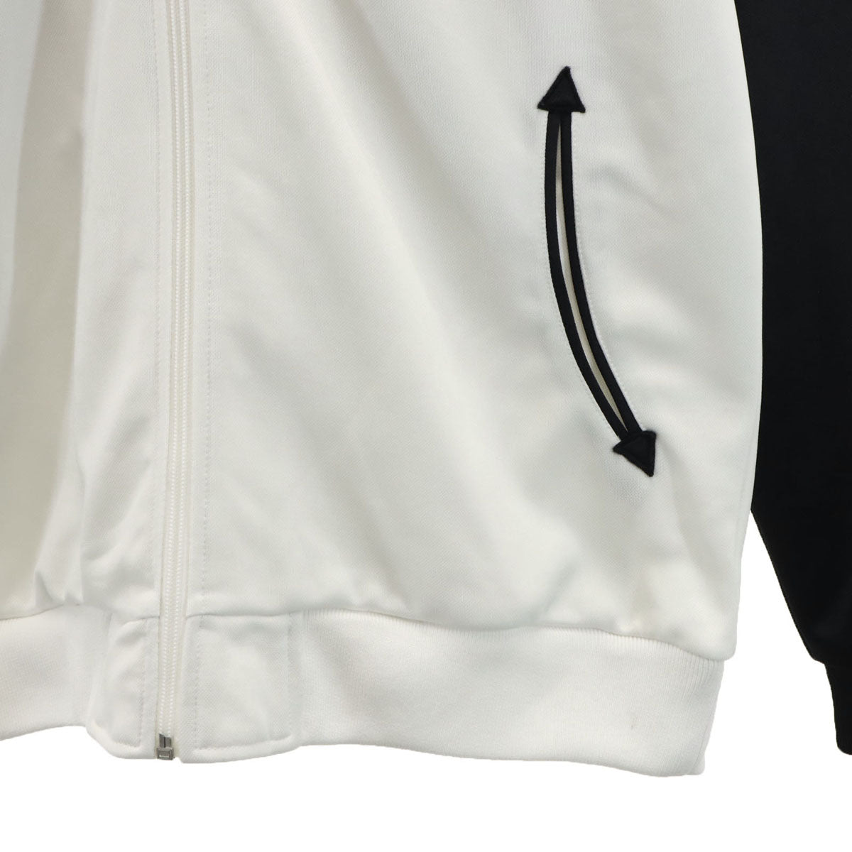 錦 ニシキ バック刺繍 ジャージジャケット XL 白系 エヴァンゲリオン 綾波レイ 桜 メンズ