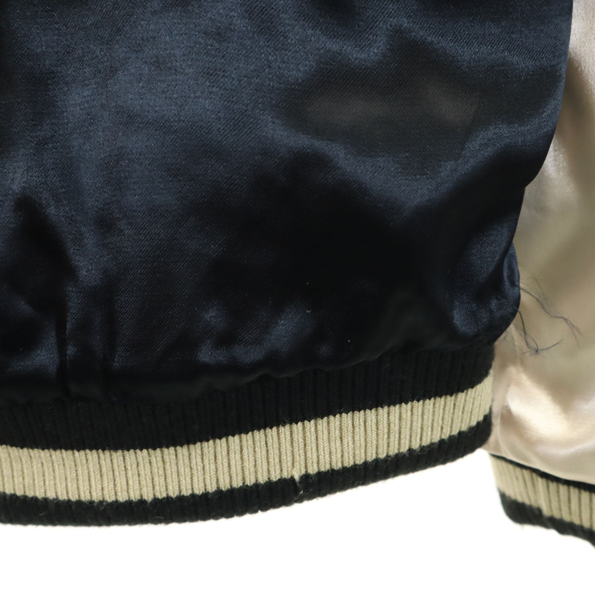 LOW BLOW KNUCKLE ローブローナックル BETTY BOOP ベティブープ コラボ リバーシブル MA-1 ジャケット M カーキ メンズ