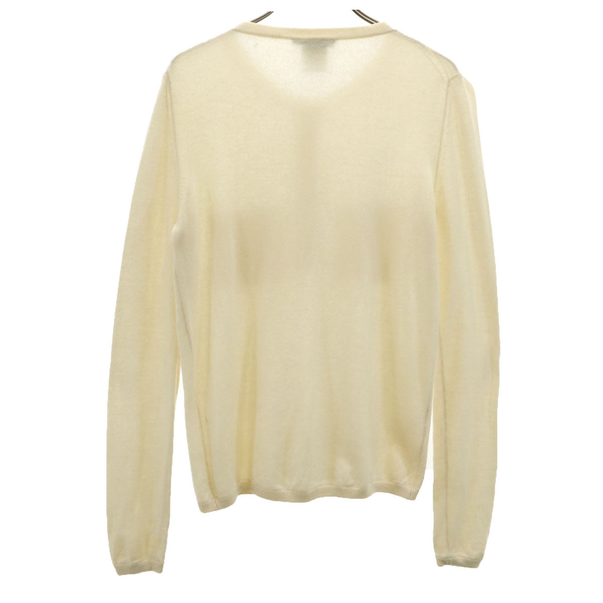 LOUIS VUITTON ルイヴィトン イタリア製 カシミヤ100% 長袖 ニット M オフホワイト レディース