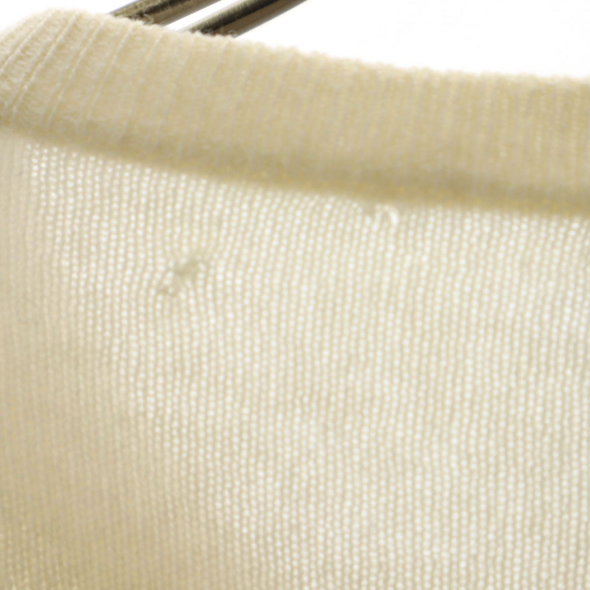 LOUIS VUITTON ルイヴィトン イタリア製 カシミヤ100% 長袖 ニット M オフホワイト レディース