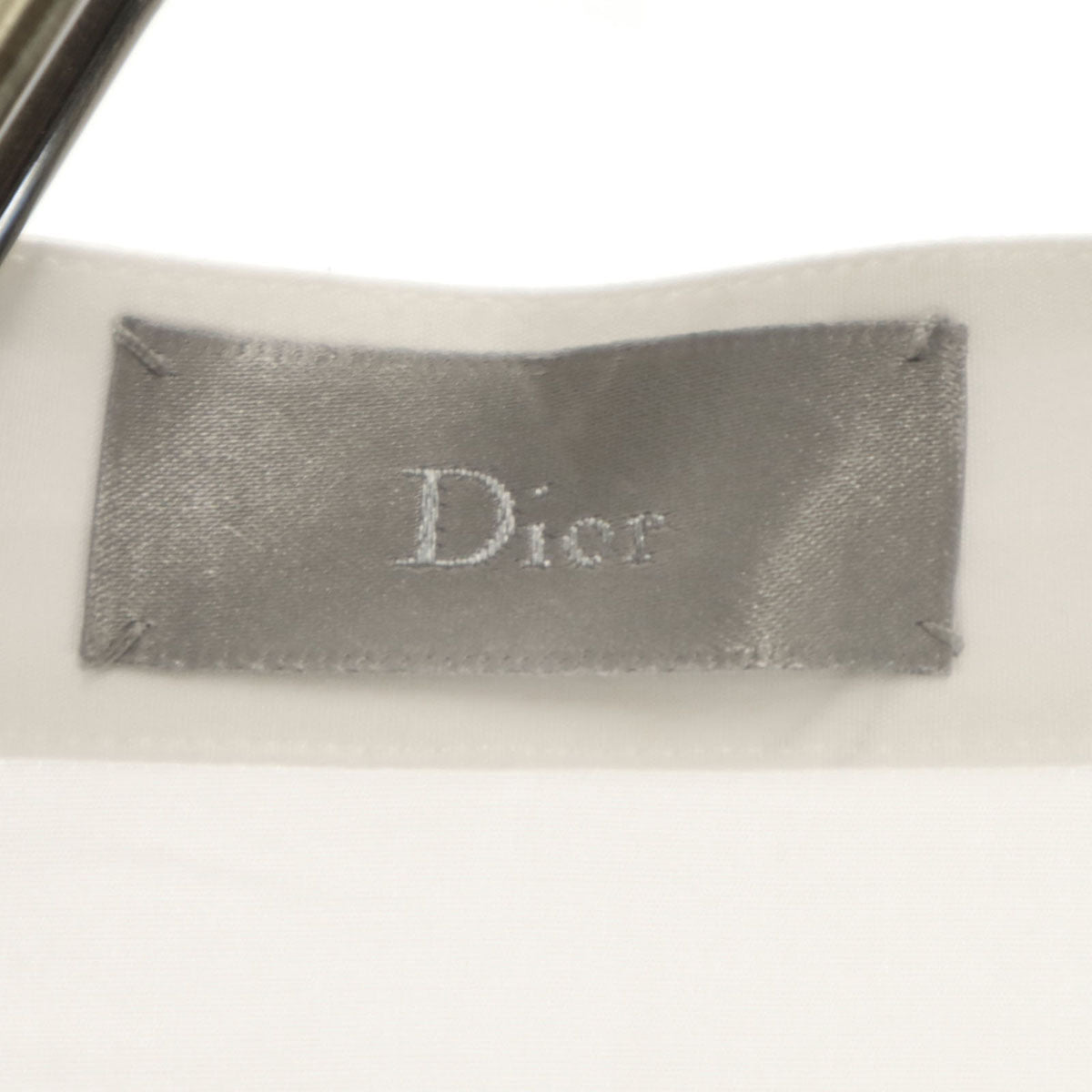 Dior ディオール イタリア製 長袖 コットンシャツ 42 ホワイト 比翼 メンズ