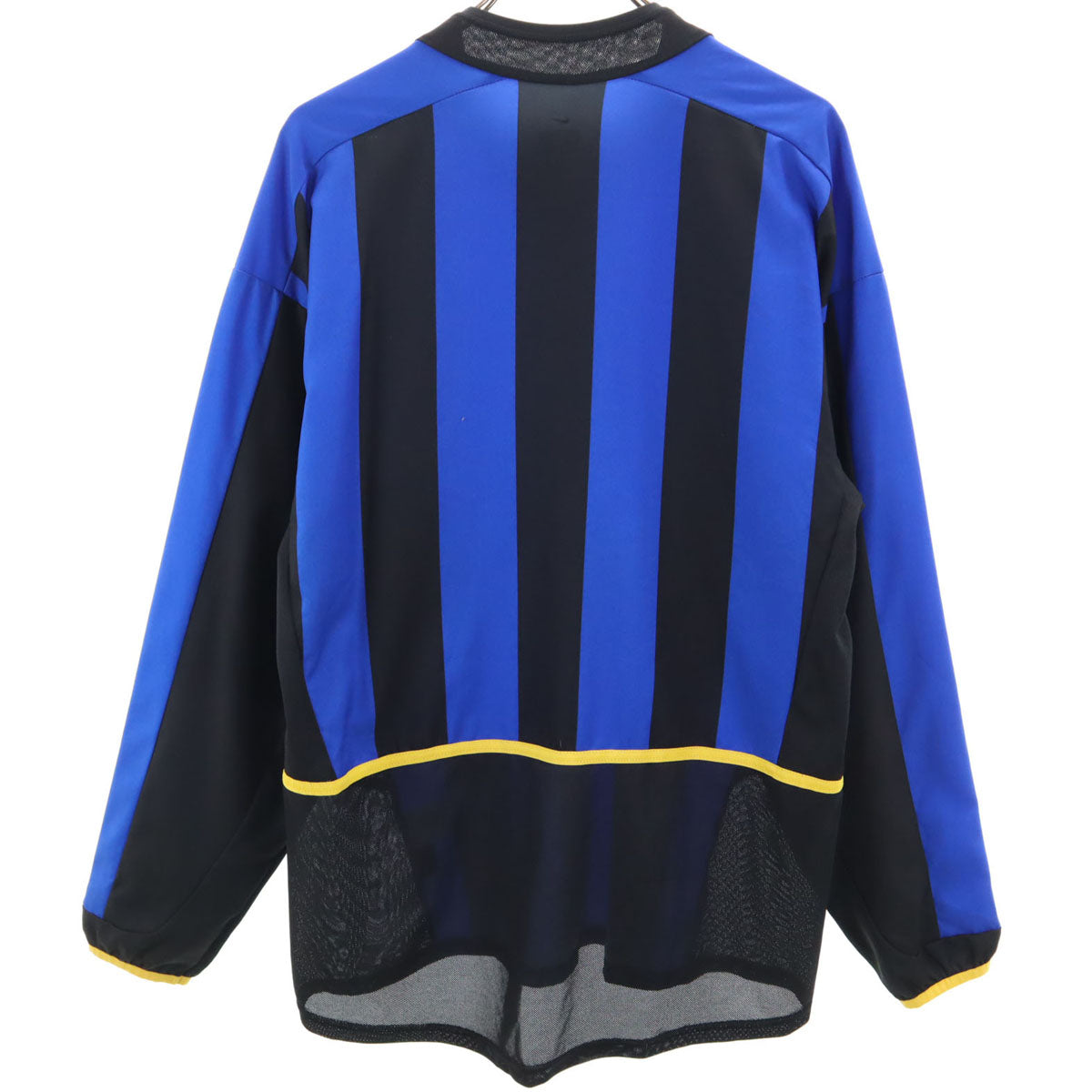 NIKE ナイキ ストライプ 長袖 Vネック シャツ M ブルー系 サイドメッシュ メンズ