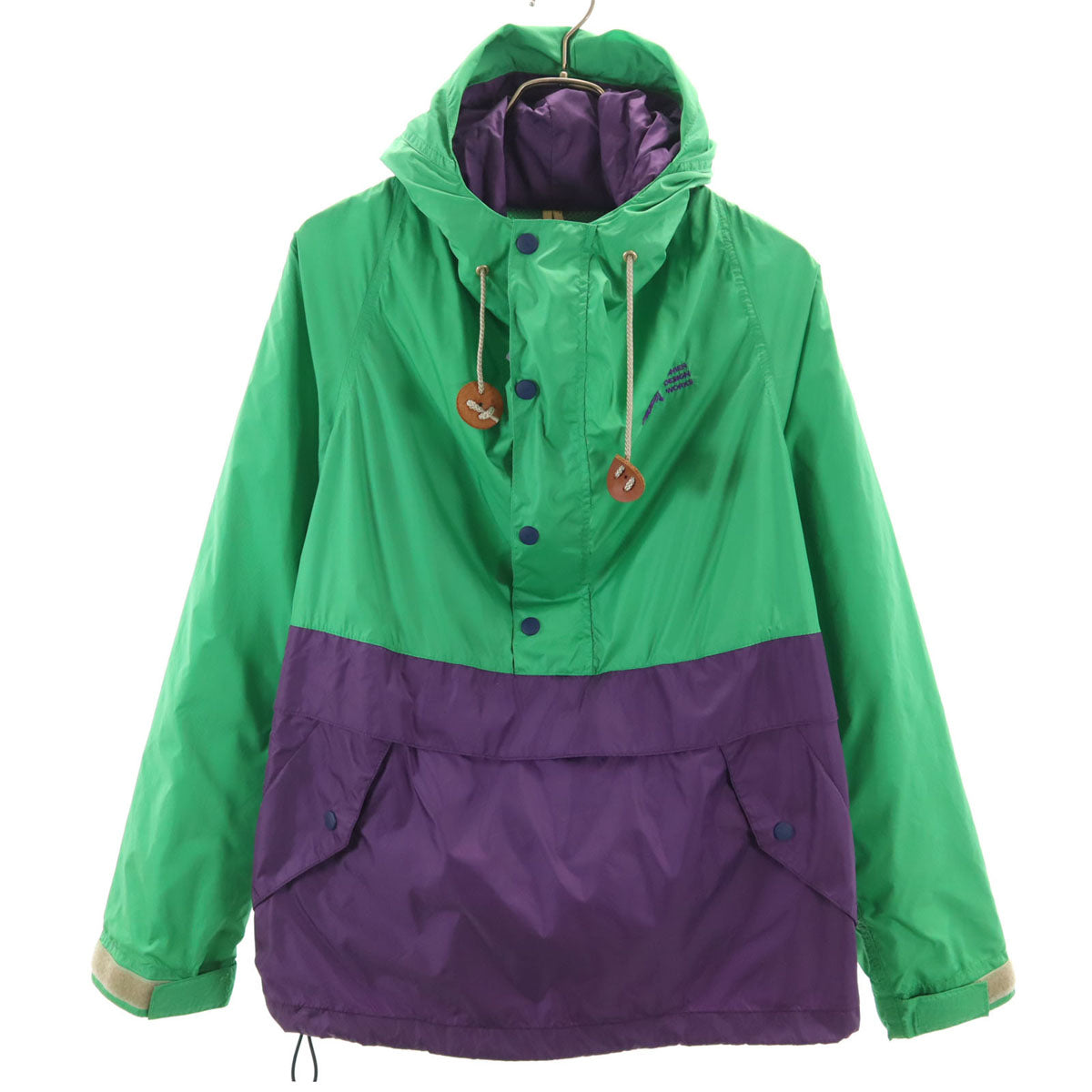 Mt RAINIER DESIGN マウントレイニアデザイン ハーフジップ ナイロンジャケット M グリーン系 ポケッタブル プルオーバー 裏メッシュ メンズ