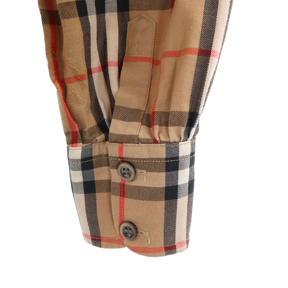 Burberrys バーバリーズ 90s オールド ノバチェック 長袖 コットンシャツ M ベージュ レディース