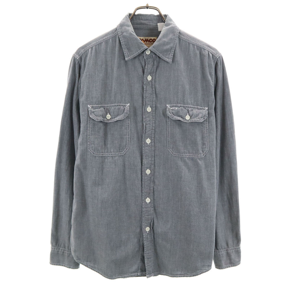 CAMCO カムコ 80s 90s オールド 長袖 シャンブレーシャツ M グレー メンズ