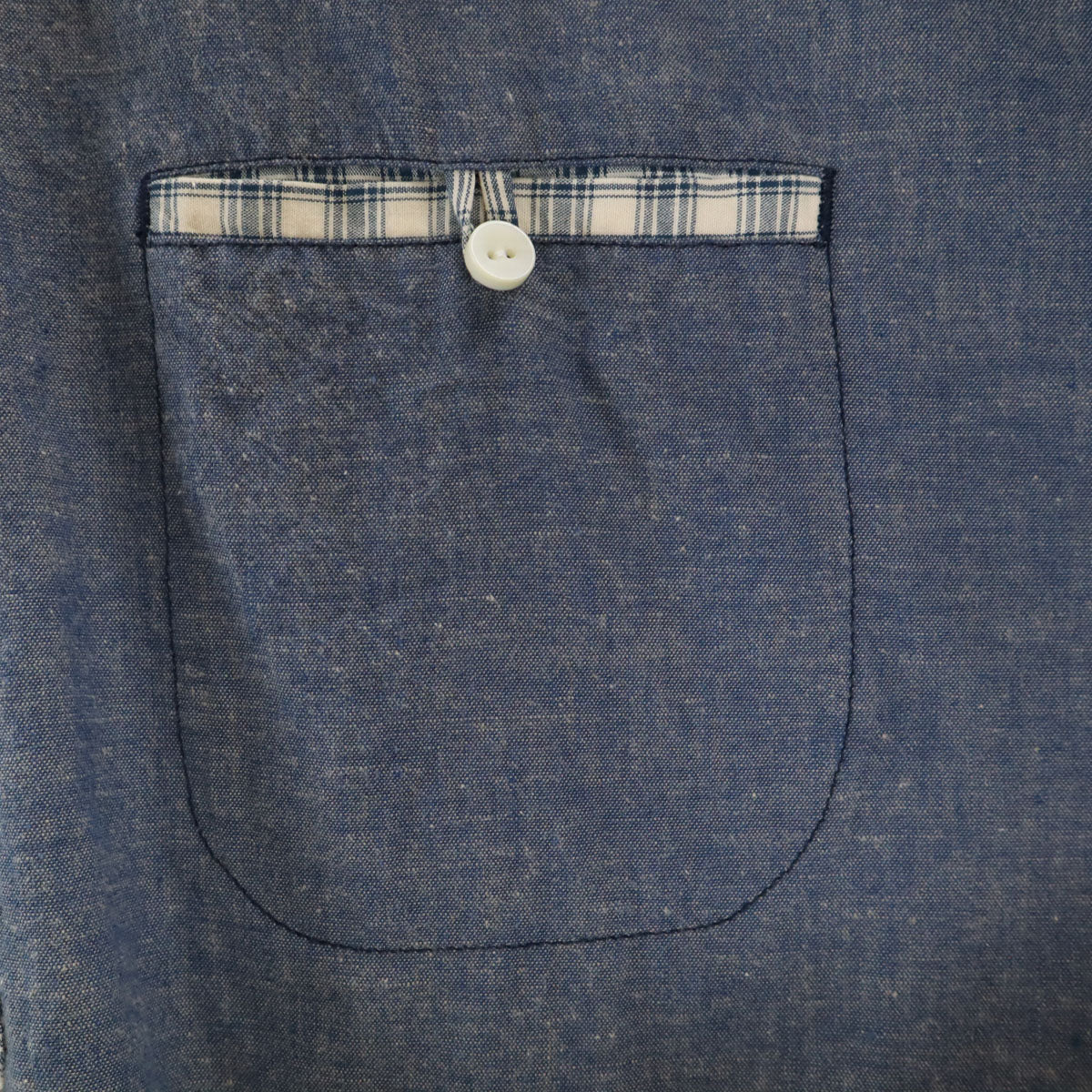 NATURE TRAIL ネイチャートレイル 長袖 プルオーバー シャンブレーシャツ L ネイビー ピンクハウス メンズ