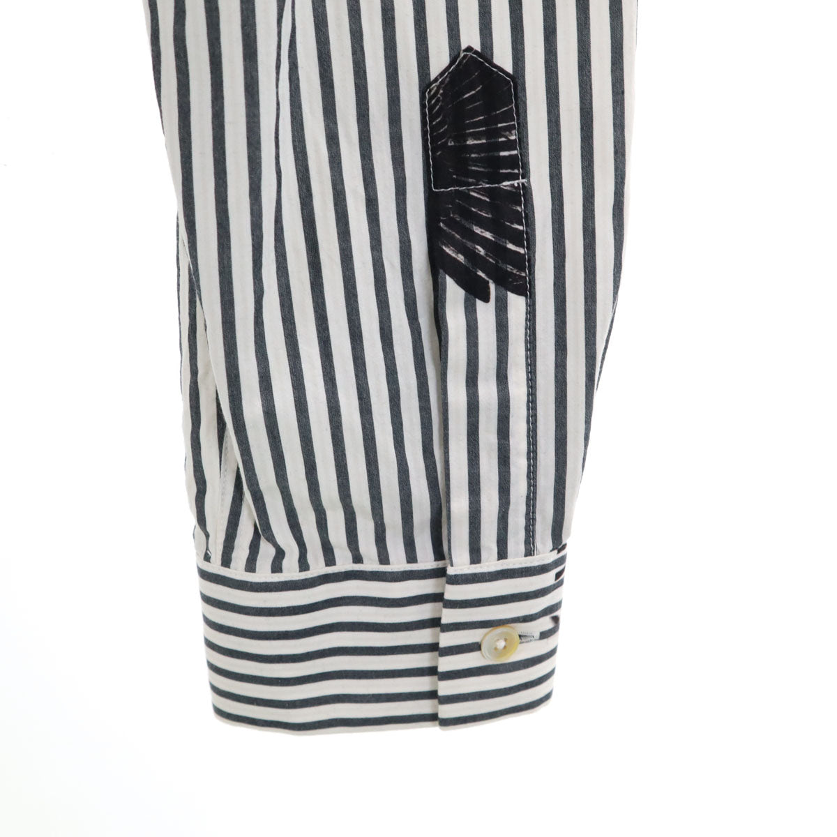 Paul Smith ポールスミス イタリア製 ストライプ柄 長袖 プルオーバー シャツ M ホワイト メンズ