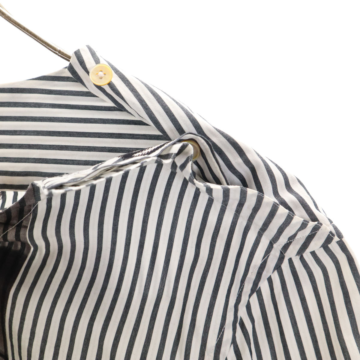 Paul Smith ポールスミス イタリア製 ストライプ柄 長袖 プルオーバー シャツ M ホワイト メンズ