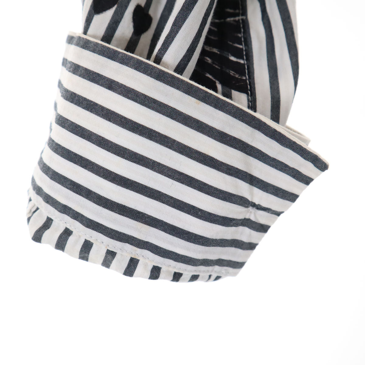 Paul Smith ポールスミス イタリア製 ストライプ柄 長袖 プルオーバー シャツ M ホワイト メンズ