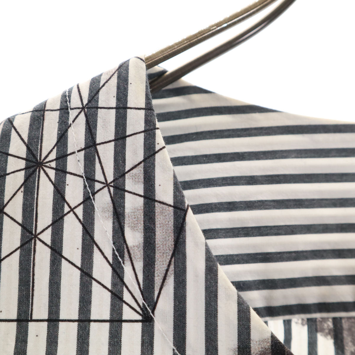 Paul Smith ポールスミス イタリア製 ストライプ柄 長袖 プルオーバー シャツ M ホワイト メンズ