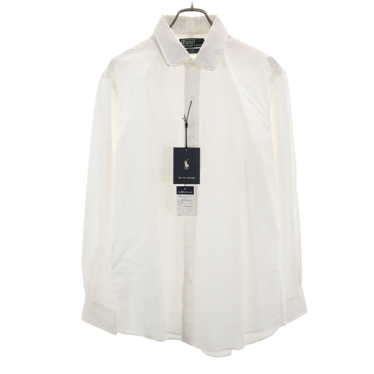 未使用 Polo by Ralph Lauren ポロバイラルフローレン 長袖 CLUB カスタムフィット コットンシャツ LL オフホワイト メンズ
