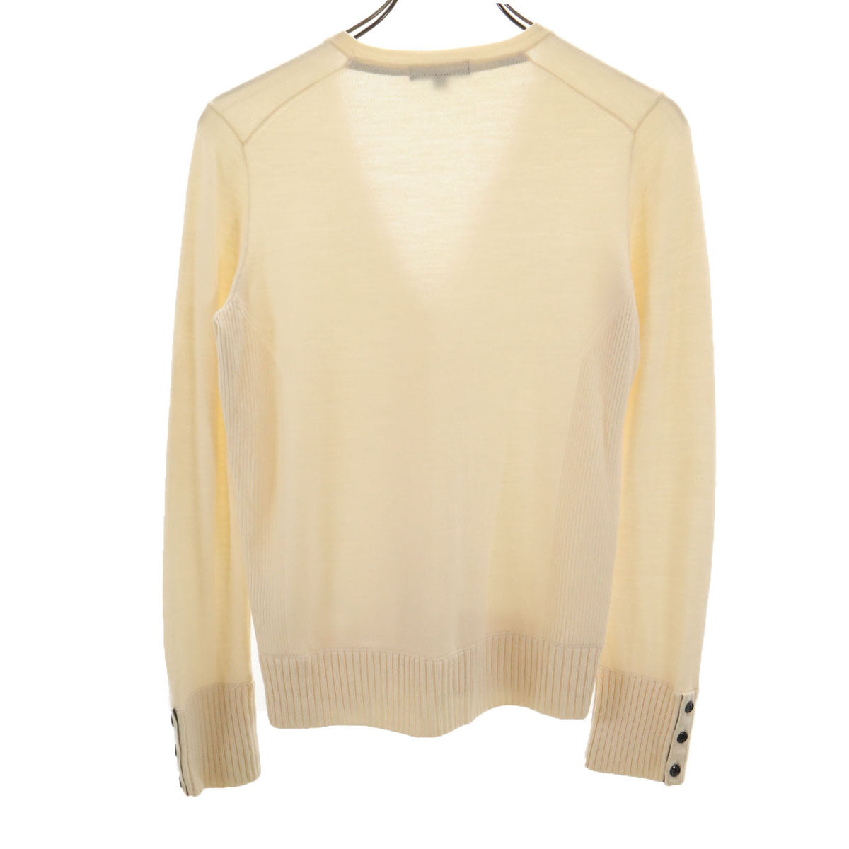 BURBERRY LONDON バーバリーロンドン 長袖 Vネック ニットカーディガン 2 アイボリー 三陽商会 レディース