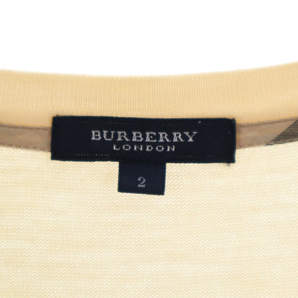 BURBERRY LONDON バーバリーロンドン 長袖 Vネック ニットカーディガン 2 アイボリー 三陽商会 レディース