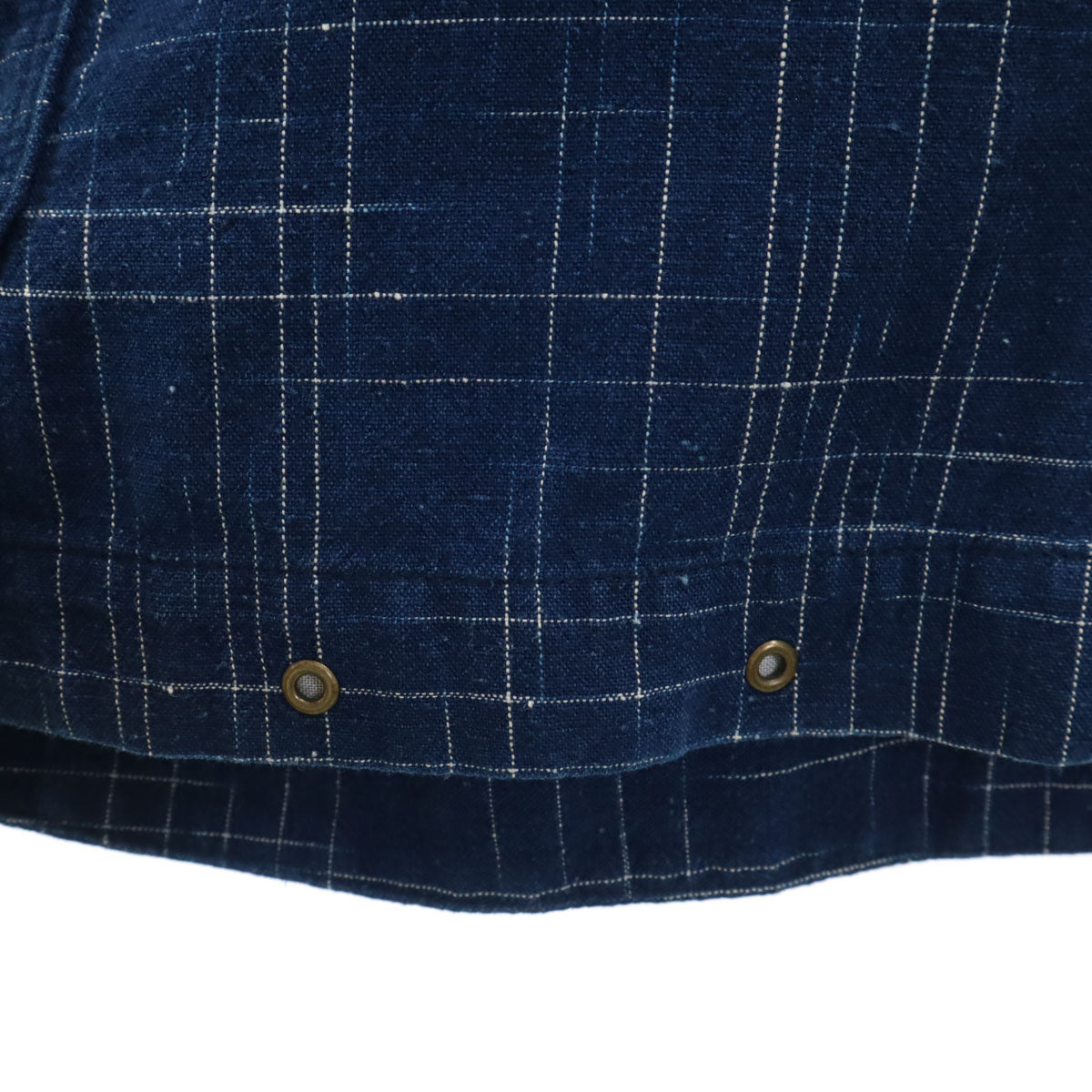 Paul Smith RED EAR ポールスミス レッドイヤー 日本製 チェック柄 長袖 インディゴ染め パーカー L ネイビー プルオーバー メンズ