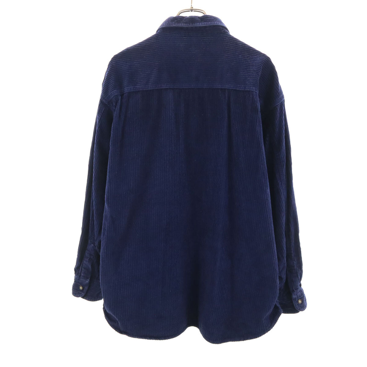 Pooh プー くまのプーさん刺繍 長袖 コーデュロイシャツ XL ネイビー DISNEY ディズニー メンズ