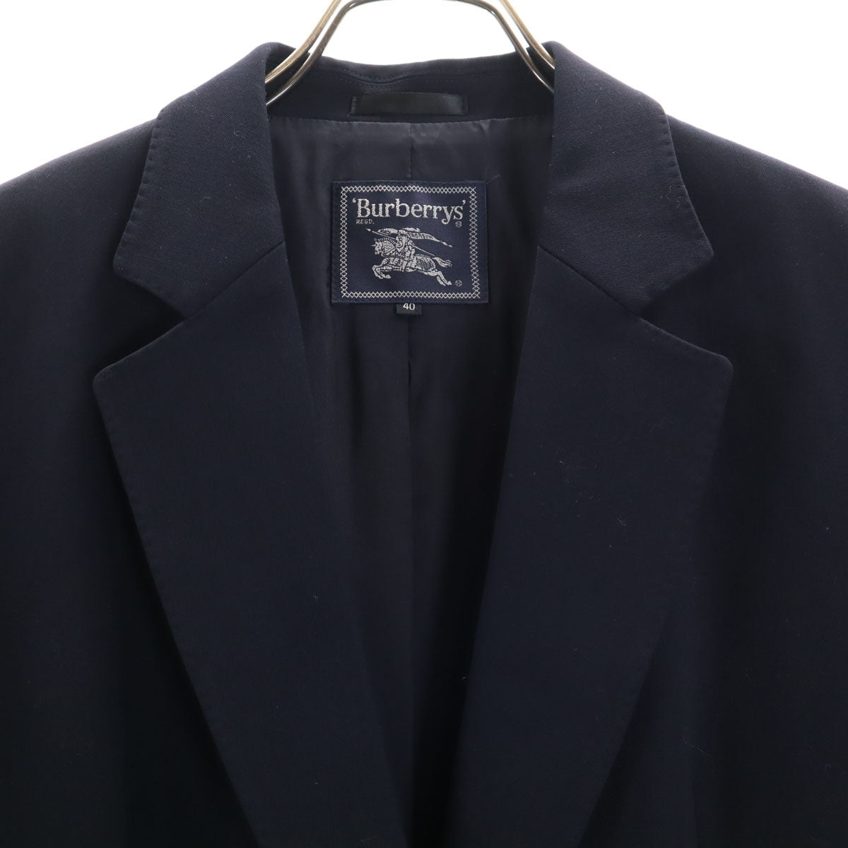 Burberrys バーバリーズ 90s オールド スカートスーツ 上下 セットアップ 38/40 ネイビー系 三陽商会 レディース