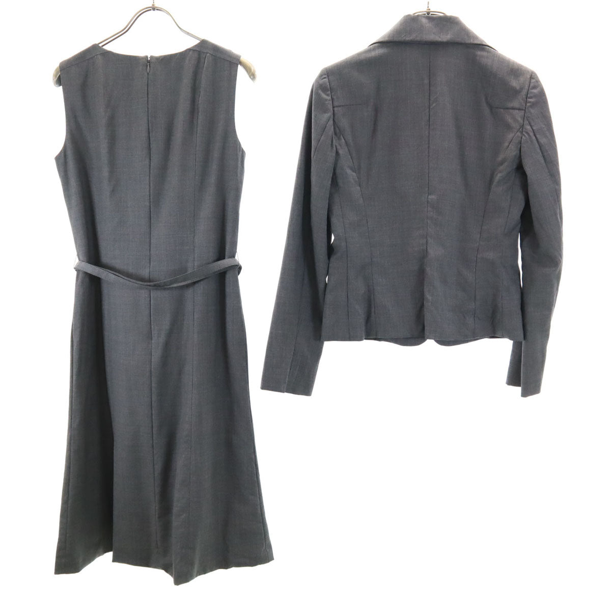 BURBERRY バーバリー ワンピーススーツ 上下 セットアップ 38 グレー レディース