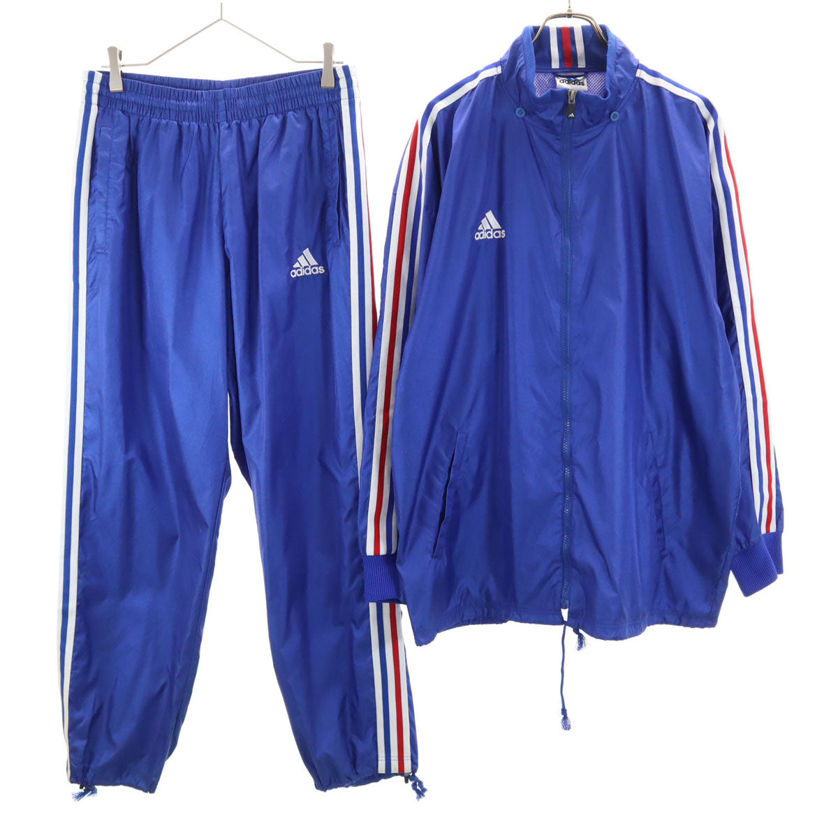 adidas アディダス 日本製 ウインドブレーカー 上下 セットアップ O ブルー メンズ