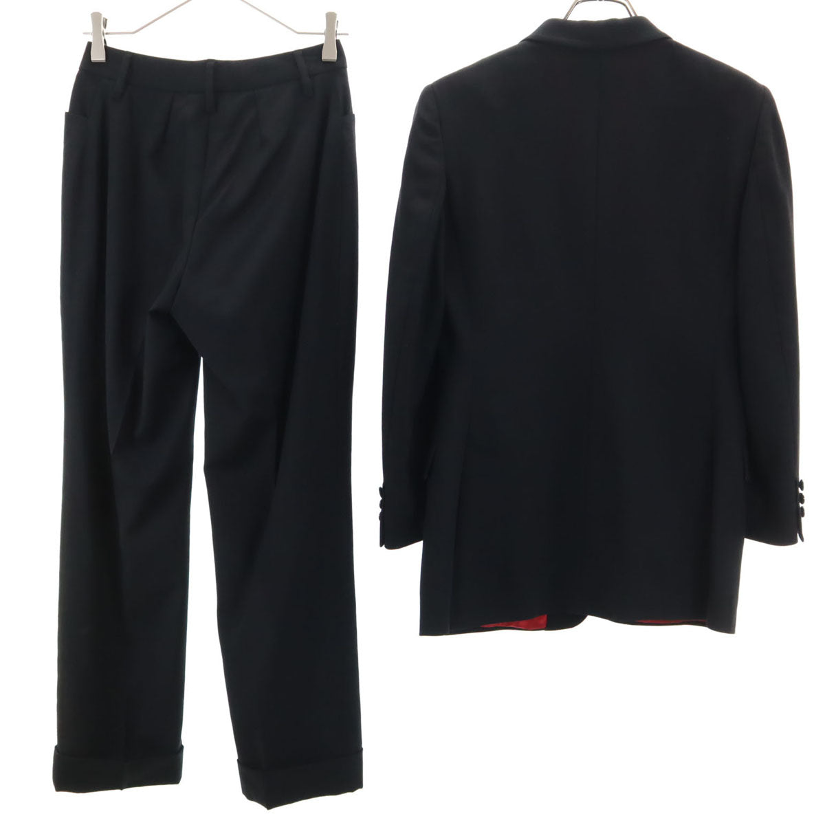 DOLCE&GABBANA ドルチェアンドガッバーナ イタリア製 パンツスーツ 上下 セットアップ 40 ブラック レディース
