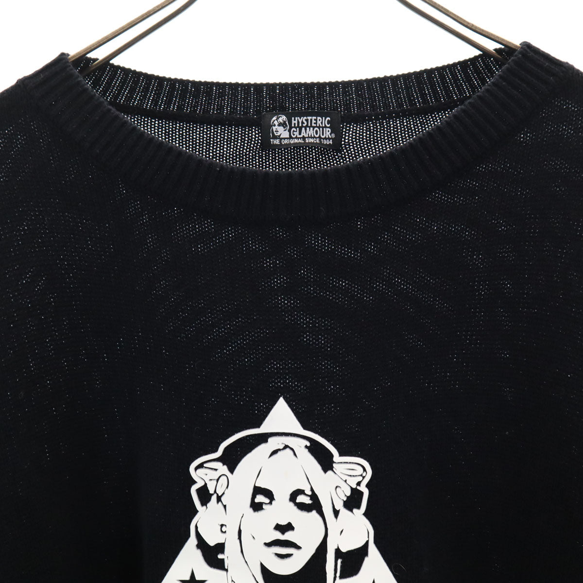 HYSTERIC GLAMOUR ヒステリックグラマー 長袖 ドルマン セーター FREE ブラック ニット レディース