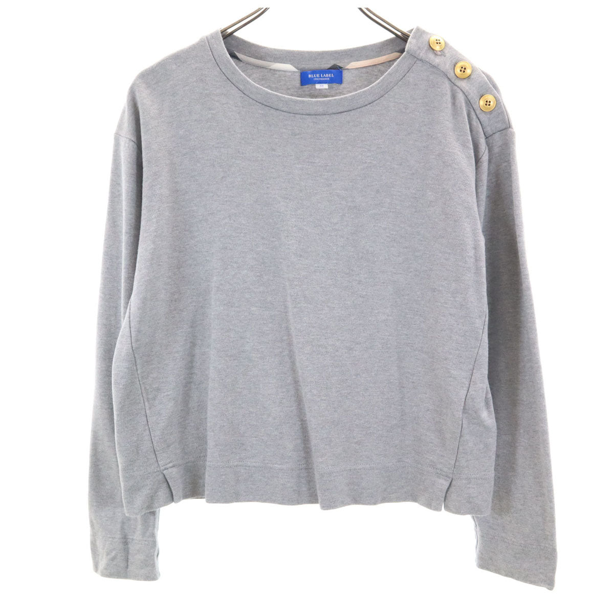 BLUE LABEL CRESTBRIDGE ブルーレーベルクレストブリッジ 長袖 カットソー 38 グレー トップス レディース