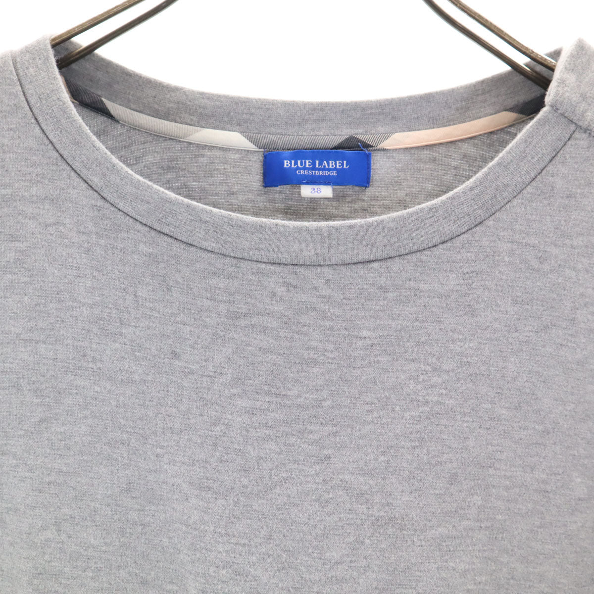 BLUE LABEL CRESTBRIDGE ブルーレーベルクレストブリッジ 長袖 カットソー 38 グレー トップス レディース