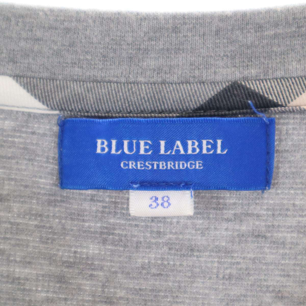 BLUE LABEL CRESTBRIDGE ブルーレーベルクレストブリッジ 長袖 カットソー 38 グレー トップス レディース