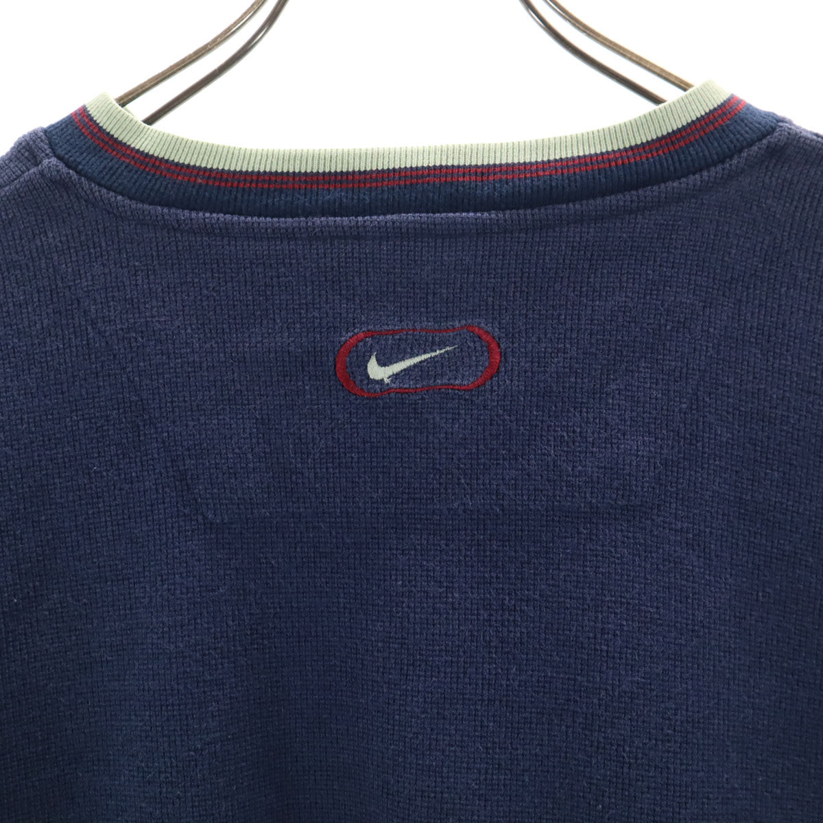 NIKE ナイキ 90s 00s オールド 長袖 Vネック トレーナー L ネイビー メンズ