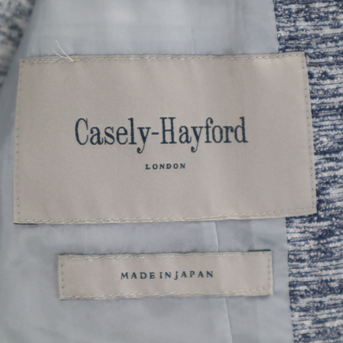 Casely Hayford ケイスリーヘイフォード 日本製 パイル地 テーラードジャケット 36 ネイビー アンコン メンズ
