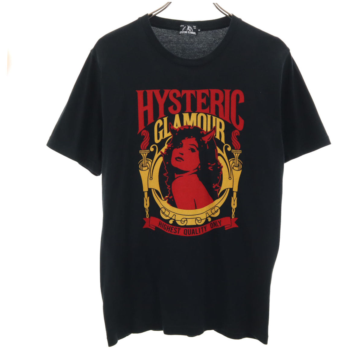 HYSTERIC GLAMOUR ヒステリックグラマー 日本製 半袖 Tシャツ M ブラック メンズ