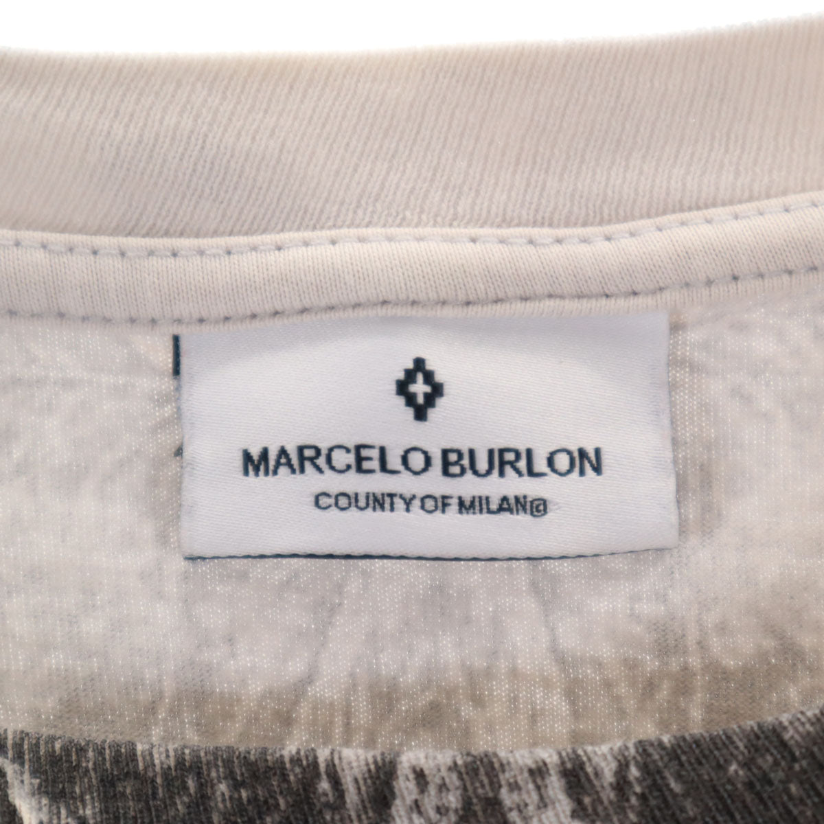 MARCELO BURLON マルセロバーロン ポルトガル製 ウィングスプリント 半袖 Tシャツ XS アイボリー系 メンズ