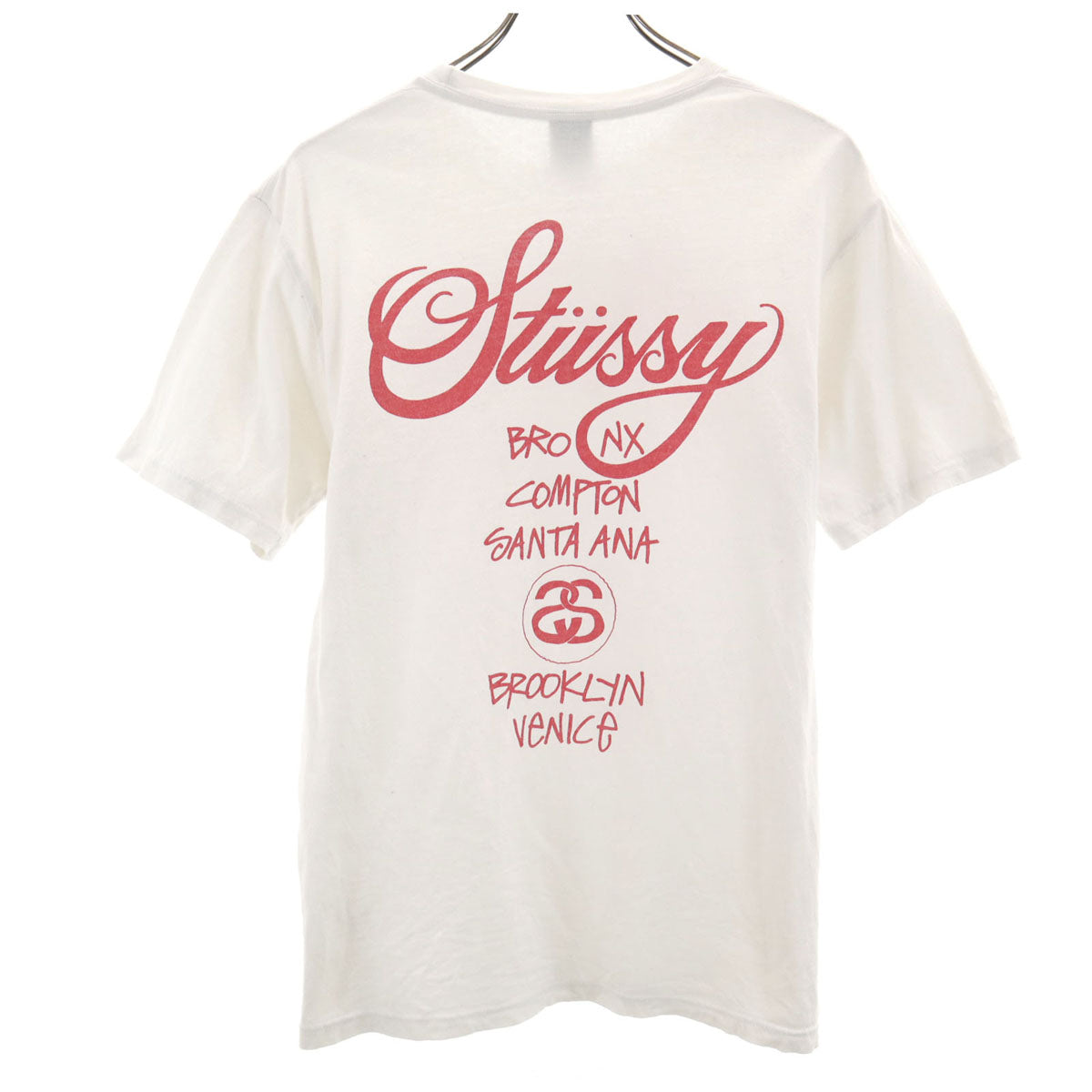 STUSSY ステューシー 半袖 Tシャツ M ホワイト メンズ