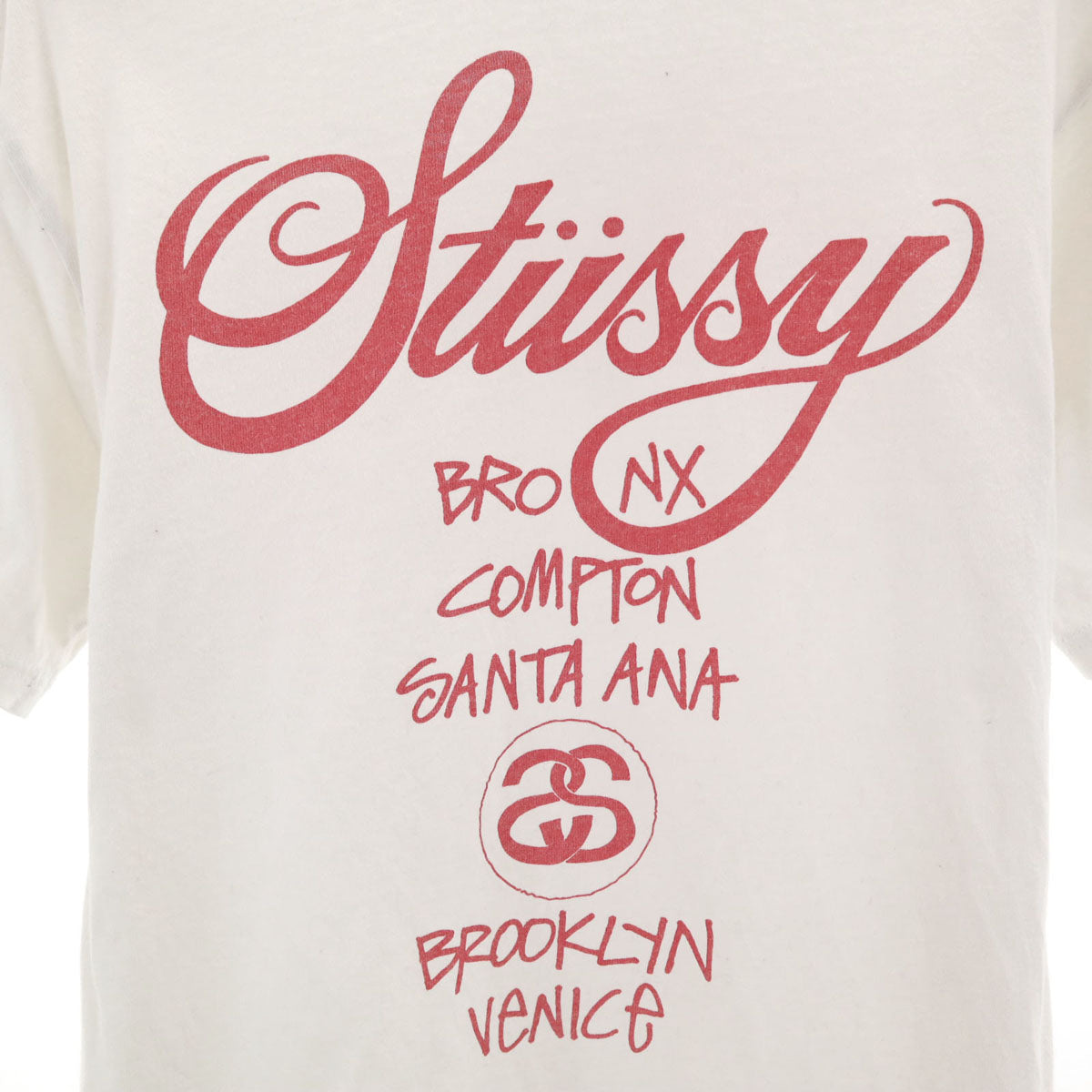 STUSSY ステューシー 半袖 Tシャツ M ホワイト メンズ