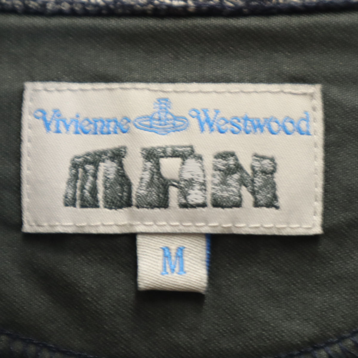 Vivienne WestwoodMAN ヴィヴィアンウエストウッドマン イタリア製 総柄 ニット切替 ブルゾン M チャコールグレー ジャケット メンズ