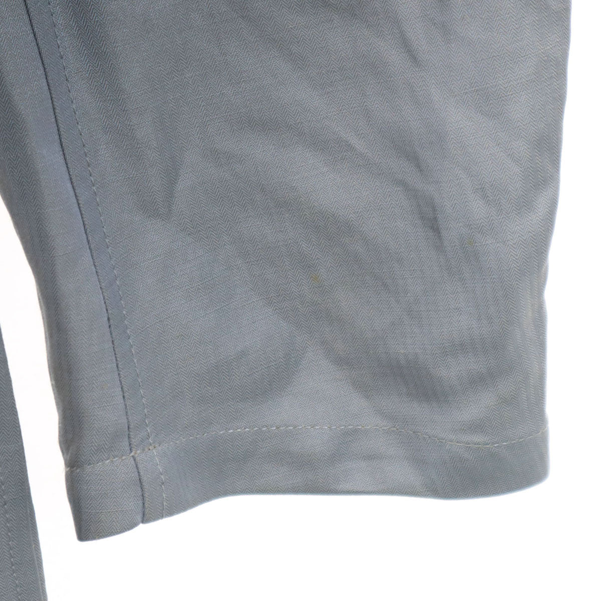 GIORGIO ARMANI ジョルジオアルマーニ イタリア製 リネンブレンド ヘリンボーン柄 テーラードジャケット 50 グレー アンコン メンズ