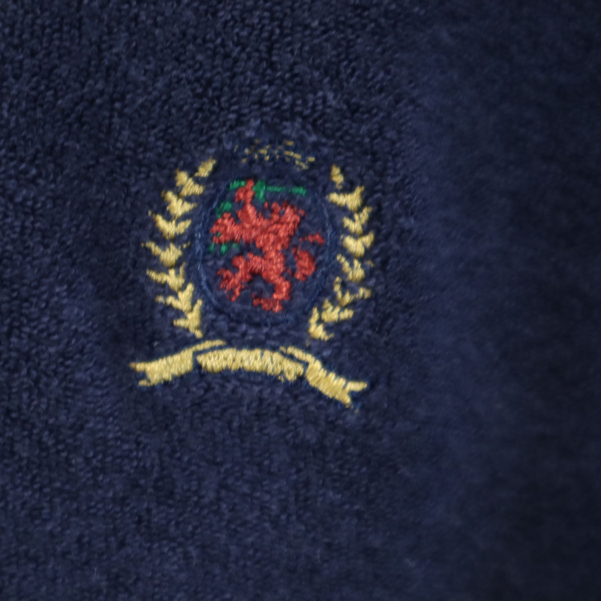 TOMMY HILFIGER トミーヒルフィガー 90s オールド 半袖 パイル地 Vネック Tシャツ S ネイビー メンズ