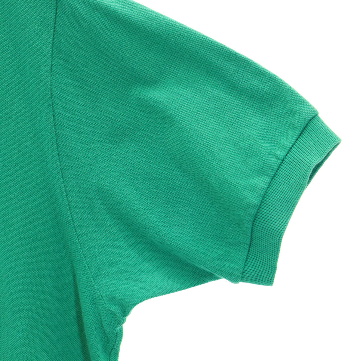 CHEMISE LACOSTE シュミーズラコステ 80s フランス製 ヴィンテージ 半袖 ポロシャツ 7 グリーン 鹿の子 ビッグサイズ メンズ