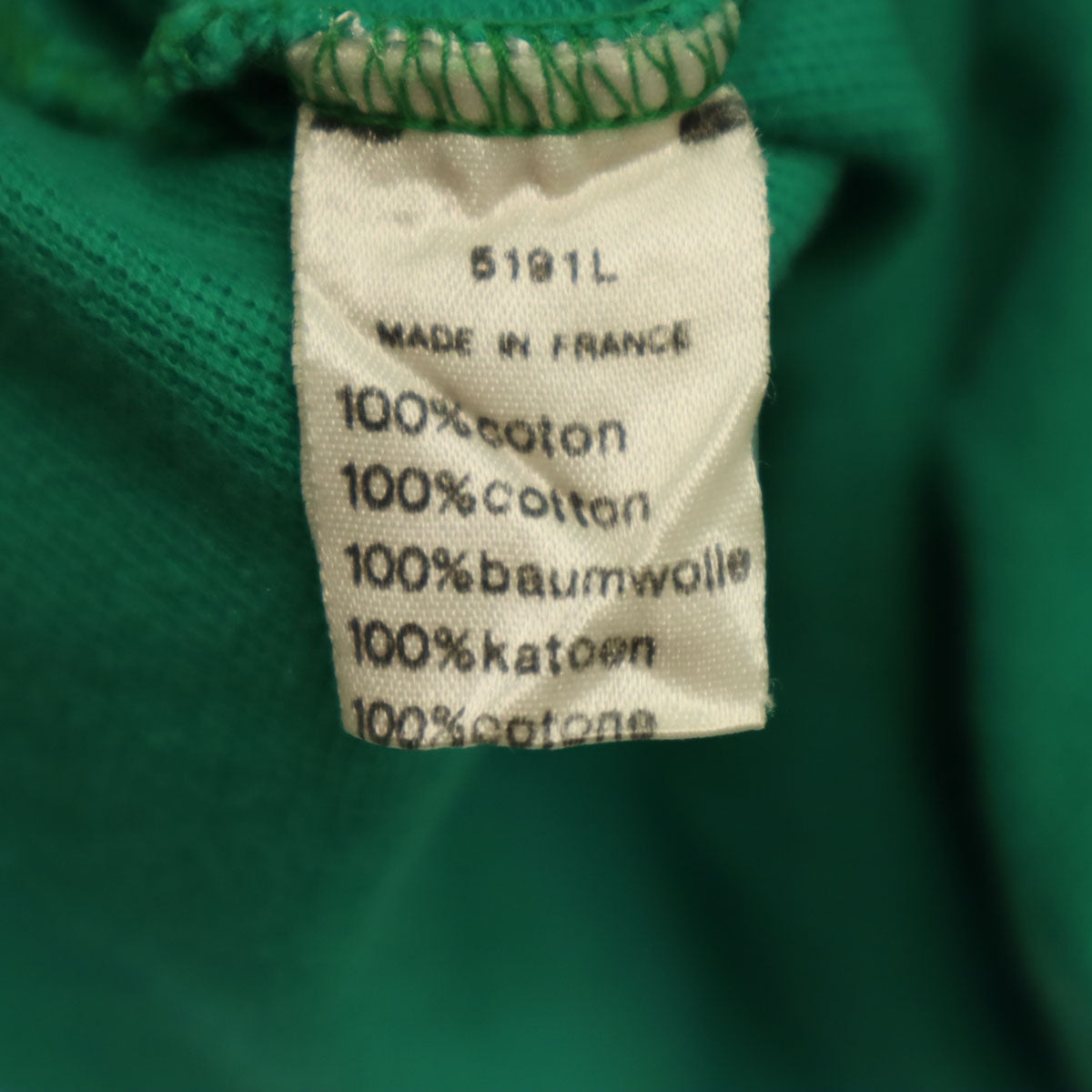 CHEMISE LACOSTE シュミーズラコステ 80s フランス製 ヴィンテージ 半袖 ポロシャツ 7 グリーン 鹿の子 ビッグサイズ メンズ