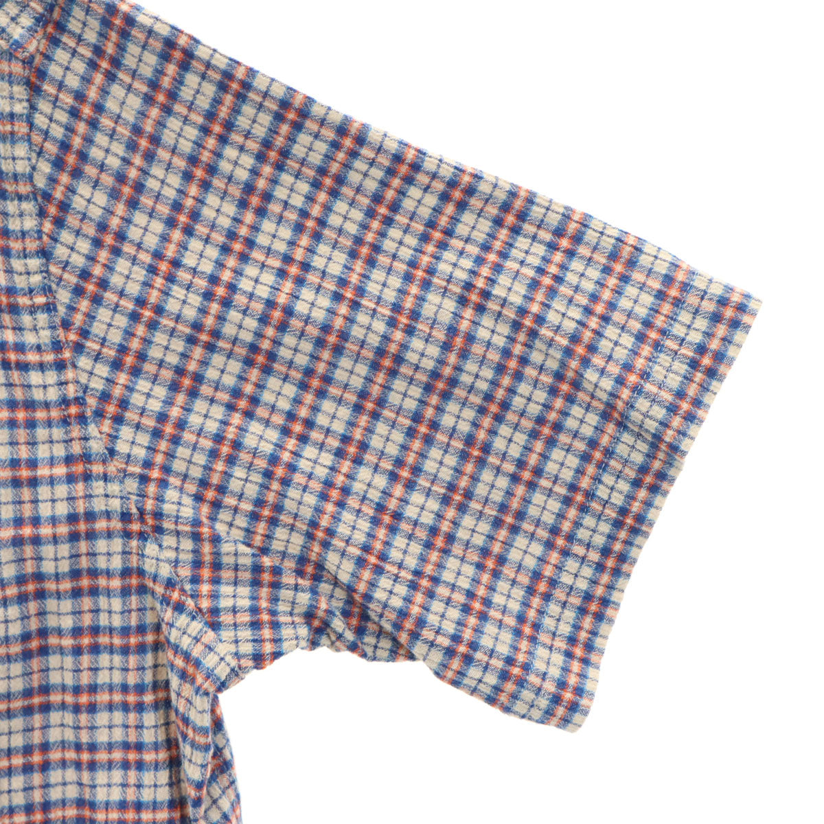 patagonia パタゴニア チェック柄 半袖 楊柳クレープ コットンシャツ L グレージュ系 アウトドア 52921SP16 メンズ