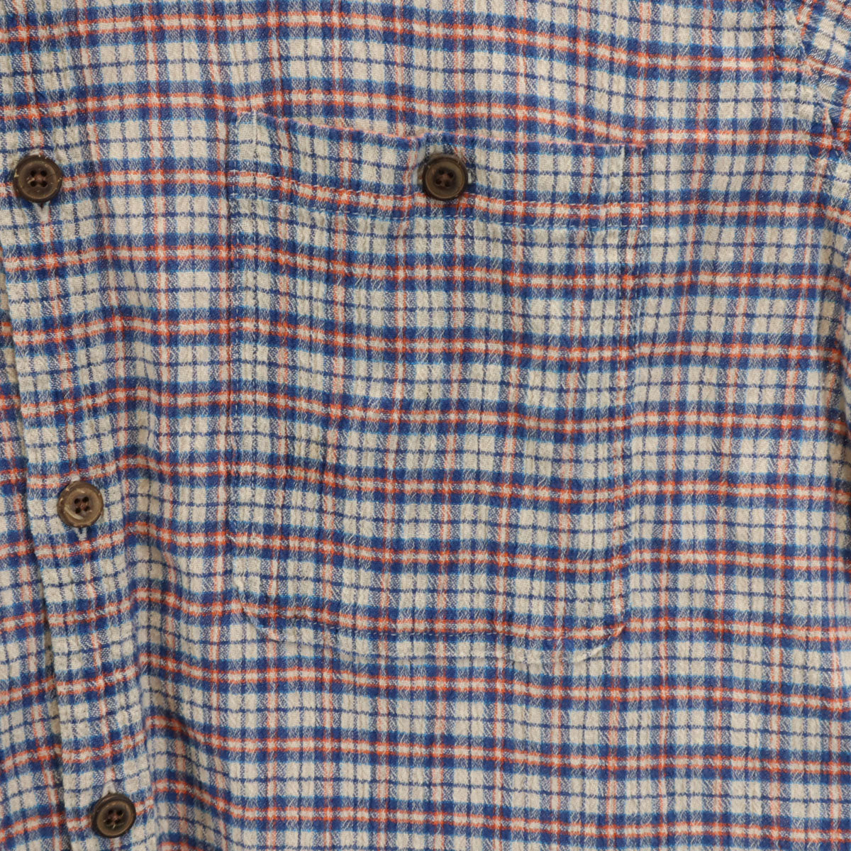 patagonia パタゴニア チェック柄 半袖 楊柳クレープ コットンシャツ L グレージュ系 アウトドア 52921SP16 メンズ