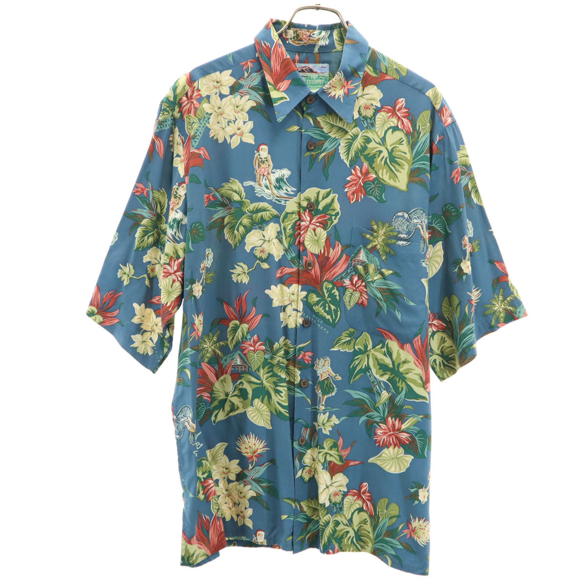 reyn spooner レインスプーナー 90s オールド ハワイアン柄 半袖